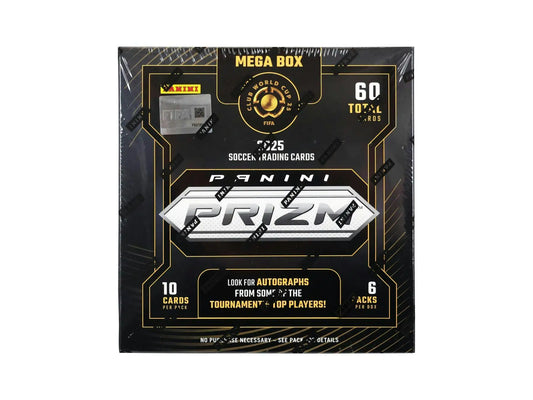 Panini Prizm Mega Box trading card pack featuring FIFA Club World Cup soccer cards