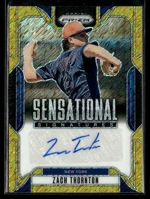 Panini Prizm Zach Thornton trading card with gold shimmer FOTL and autograph
