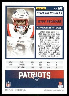 2025 Panini Score Demario Douglas #163 Football - Football Card