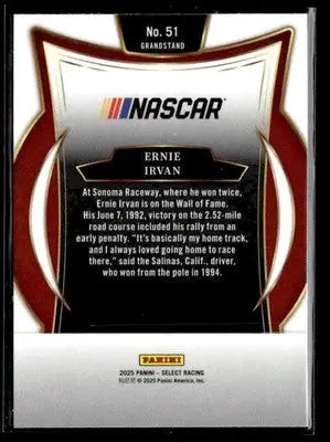 2025 Panini Select #51 Ernie Irvan - Trading Card
