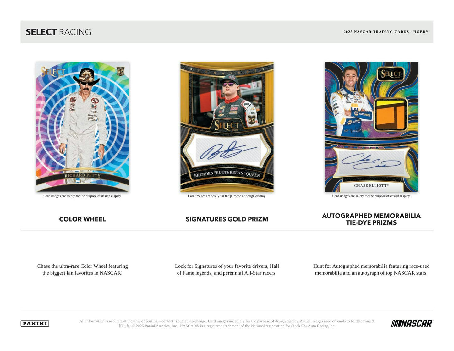 2025 Panini Select NASCAR Racing Hobby Box | Columbia Sports Cards