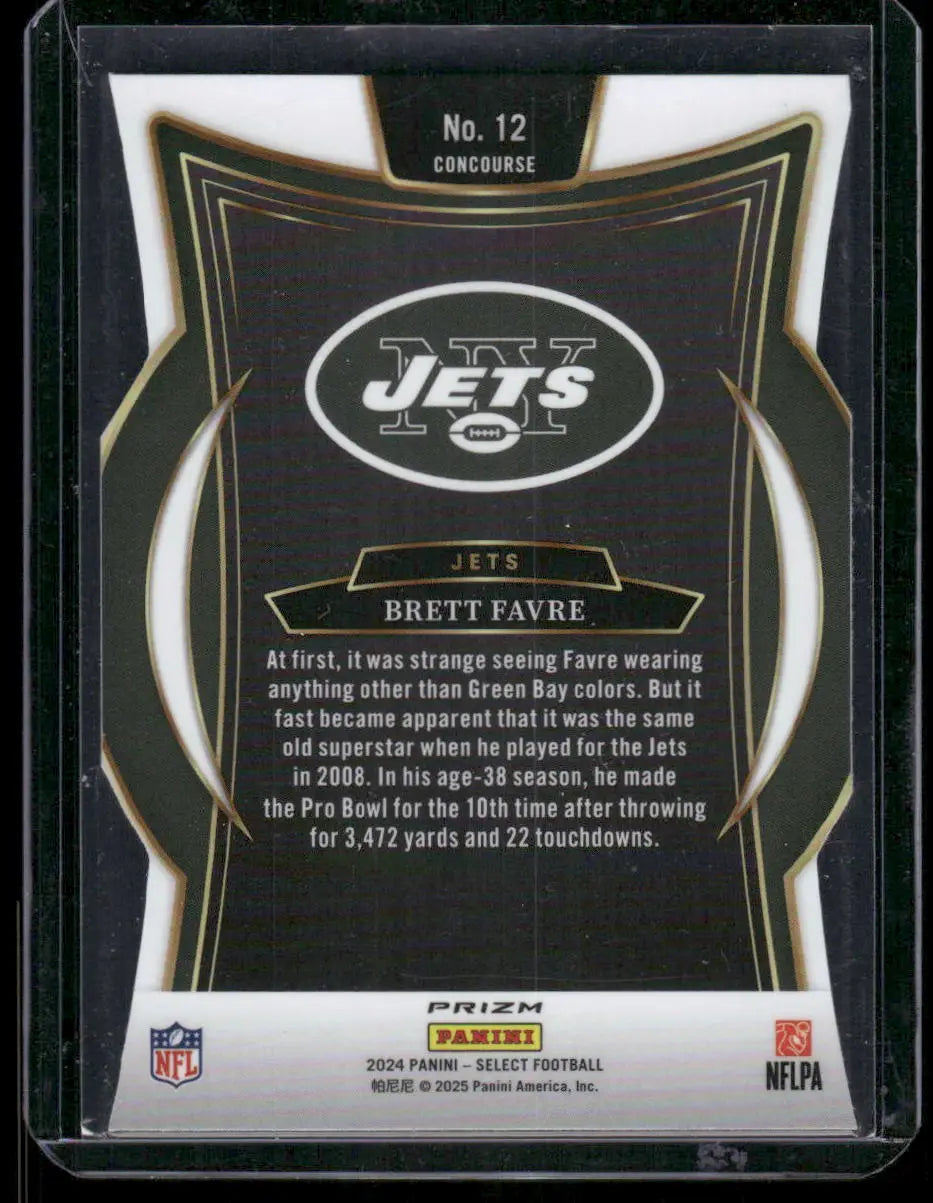 2025 Panini Select Prizm Brett Favre #No. 12 Concourse Football - Football Card