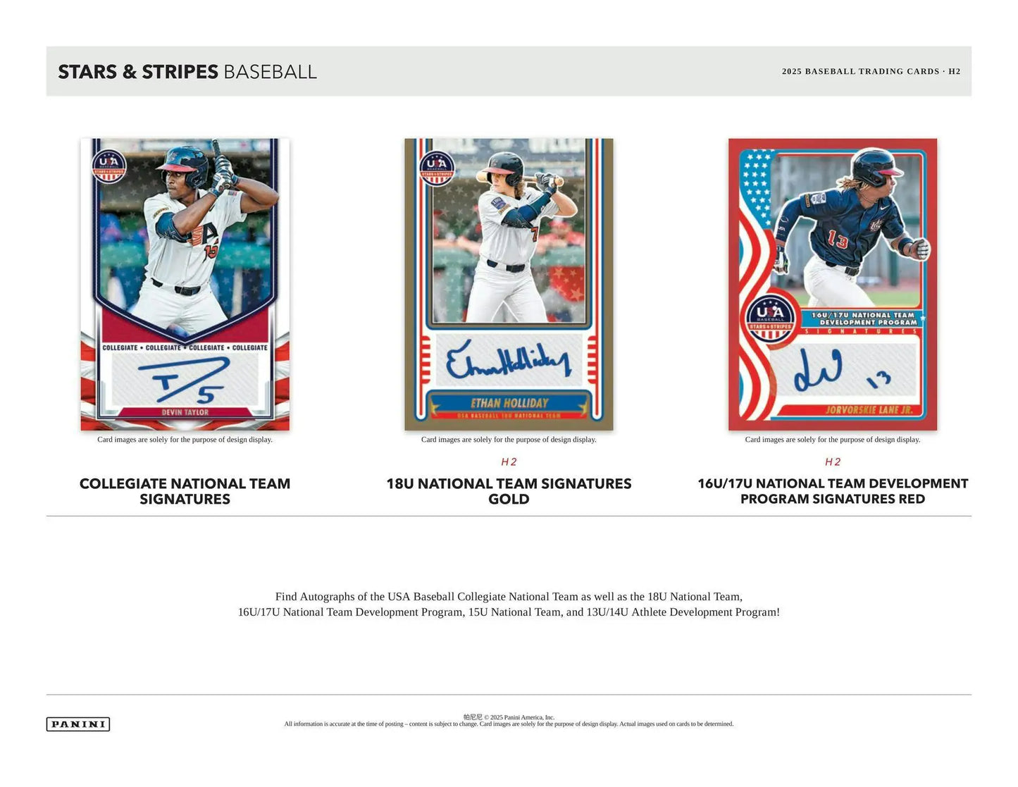 Baseball trading cards from the USA Baseball Stars & Stripes development program box