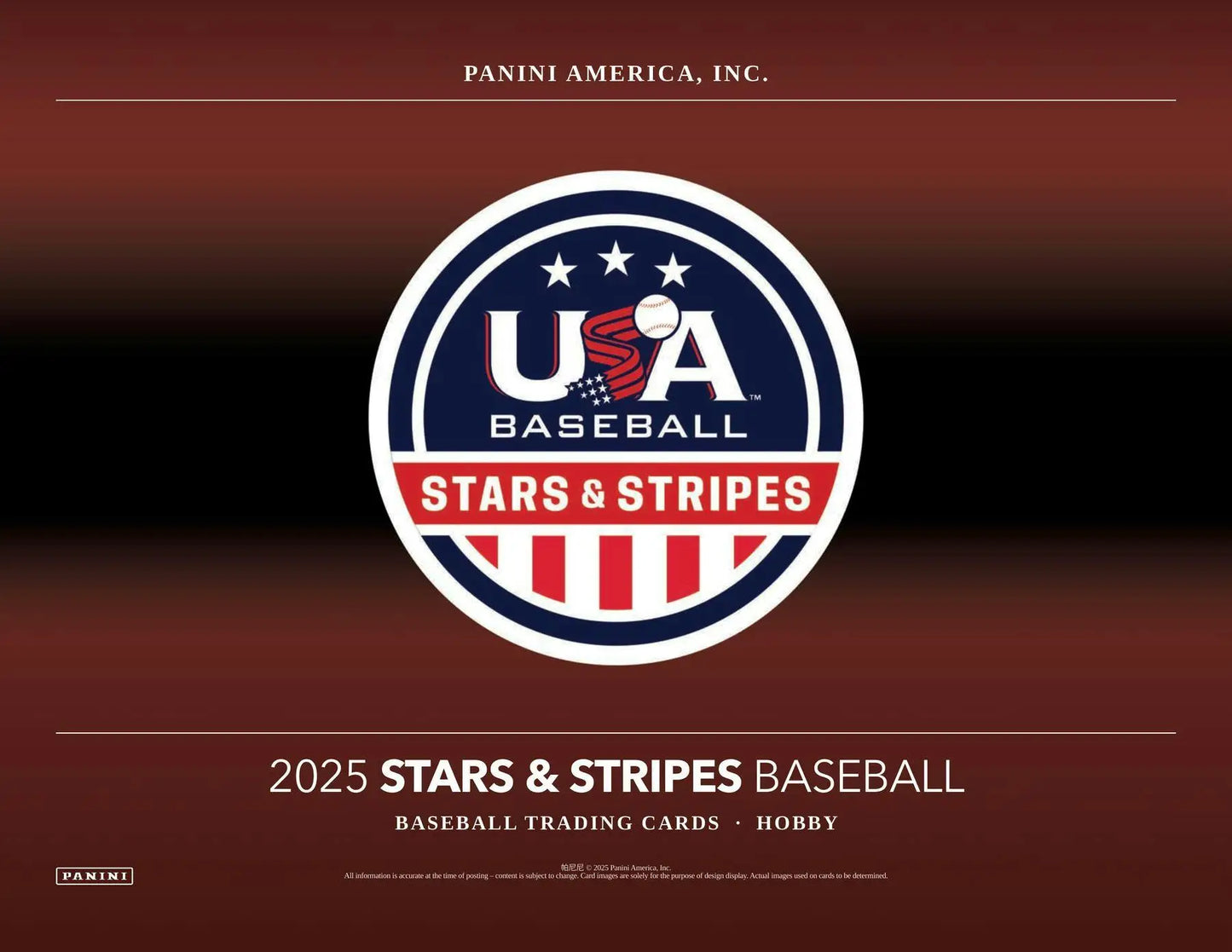 2025 Panini USA Stars & Stripes Baseball Hobby Box with national team memorabilia cards