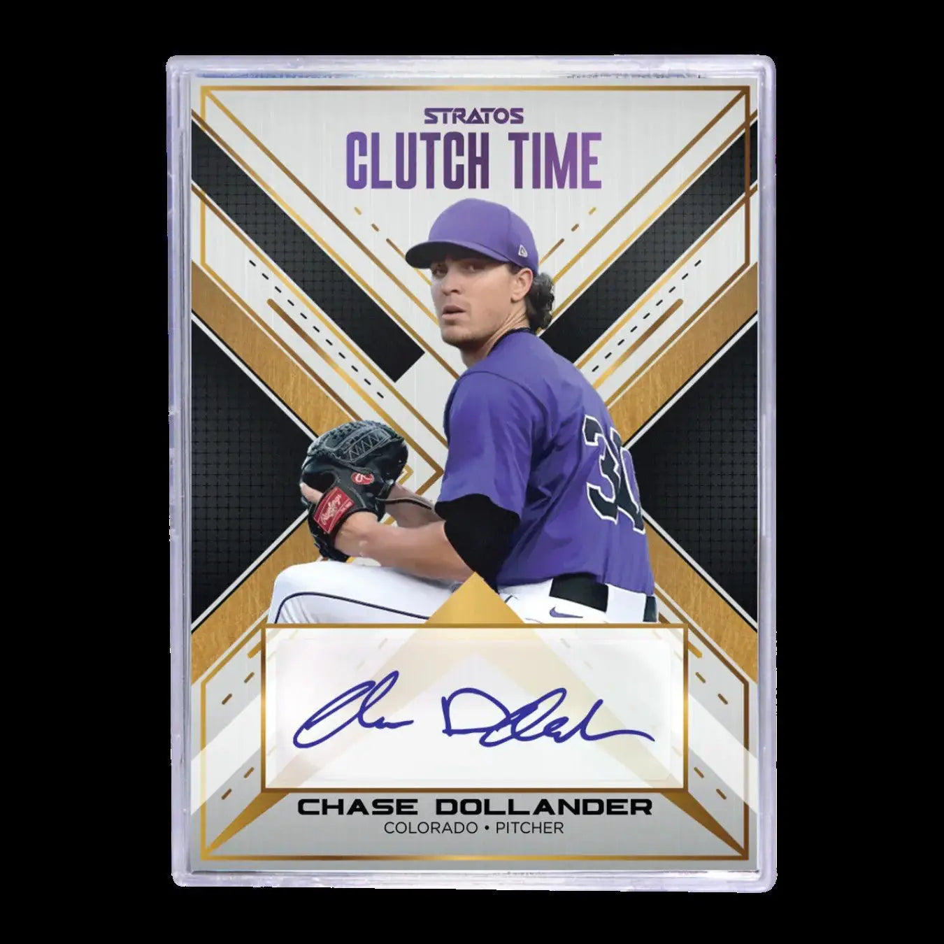 Chase Dollander autographed baseball card in 2025 Pulse Stratos Baseball Hobby Box