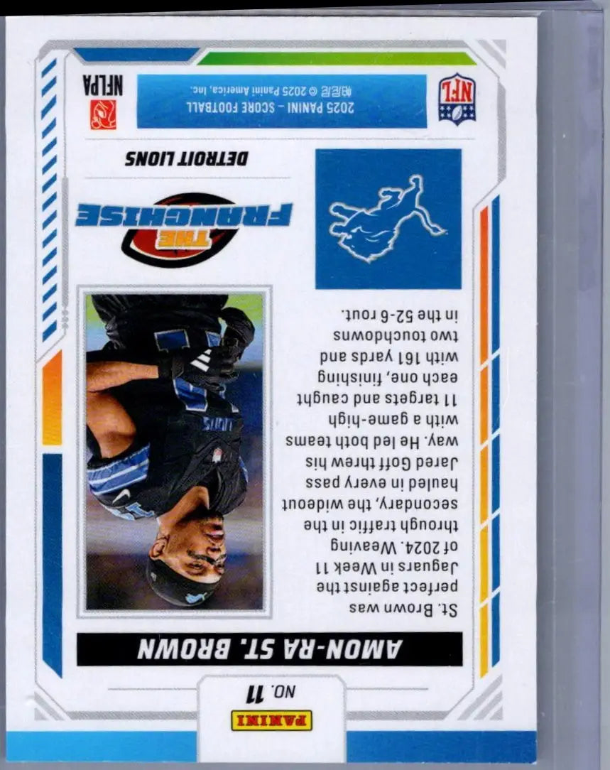 2025 Score Amon-Ra St. Brown Football Card The Franchise product image