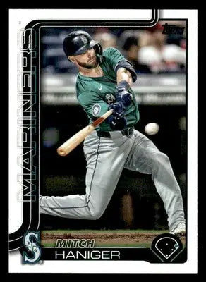 Baseball card of Mitch Haniger from 2025 Topps #15 Seattle Mariners trading card