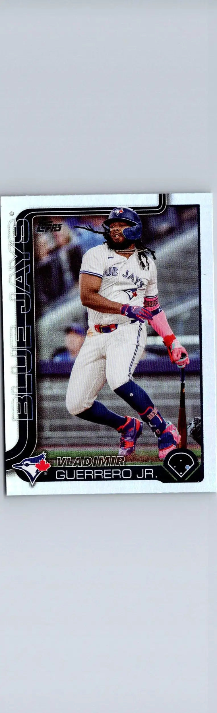 Baseball card of Vladimir Guerrero Jr. from 2025 Topps Holo Foil series