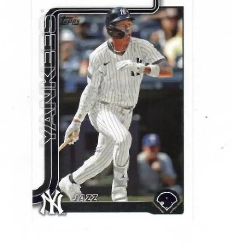 Baseball card of Jazz Chisholm Jr. featuring New York Yankees player image
