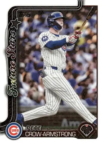 Original gloss baseball trading card featuring Pete Crow-Armstrong NM-MT Cubs batting stance