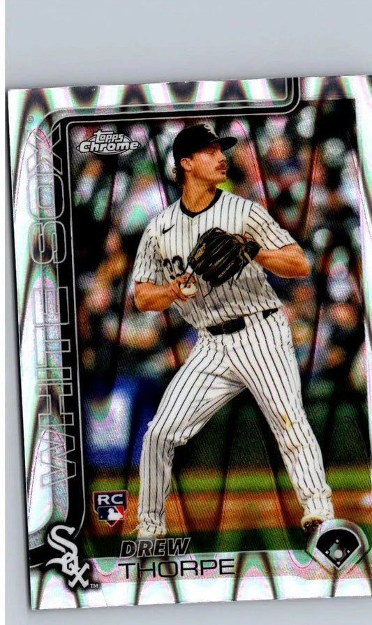 2025 Topps #320 Drew Thorpe Diamante Foil rookie baseball card featuring Drew Thorpe