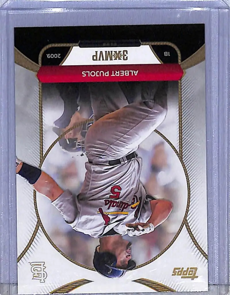 Albert Pujols baseball card from 2025 Topps 3XMVP showcasing St. Louis Cardinals star