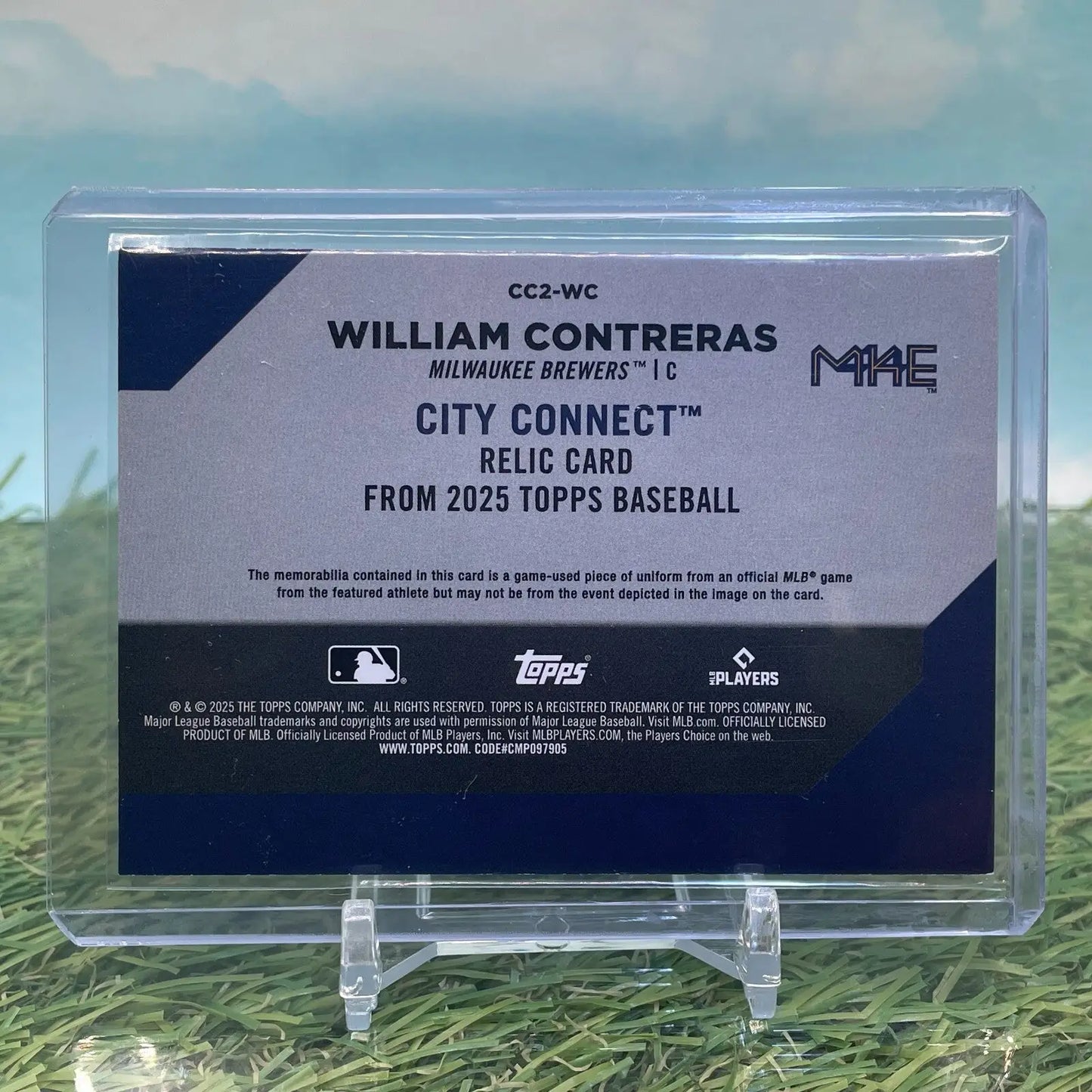 William Contreras baseball card from Topps Baseball Series 2 William Contreras City Connect Relic