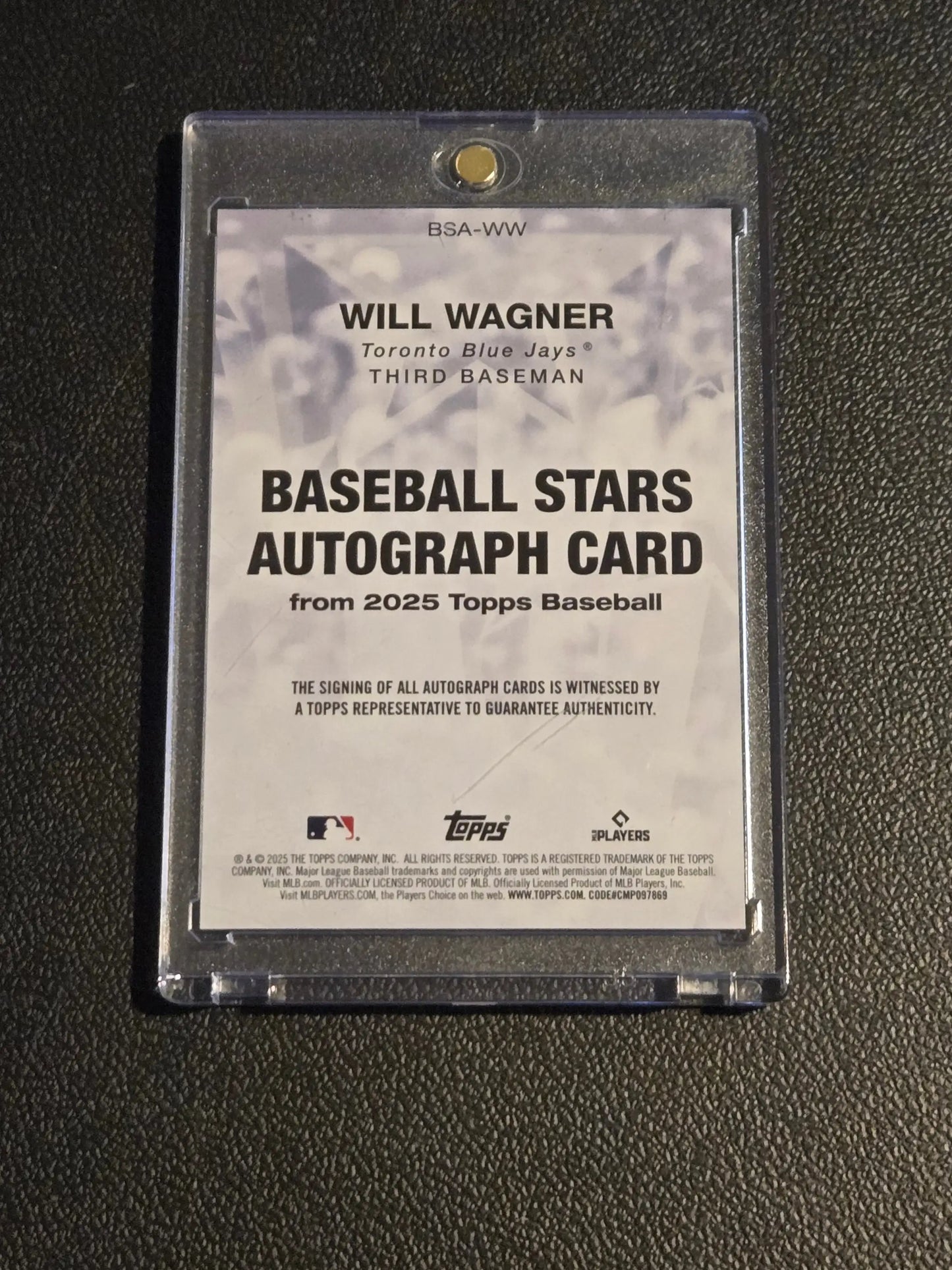 2025 Topps #BSA-WW Will Wagner Baseball Stars Autographs (Series One) - Baseball Card