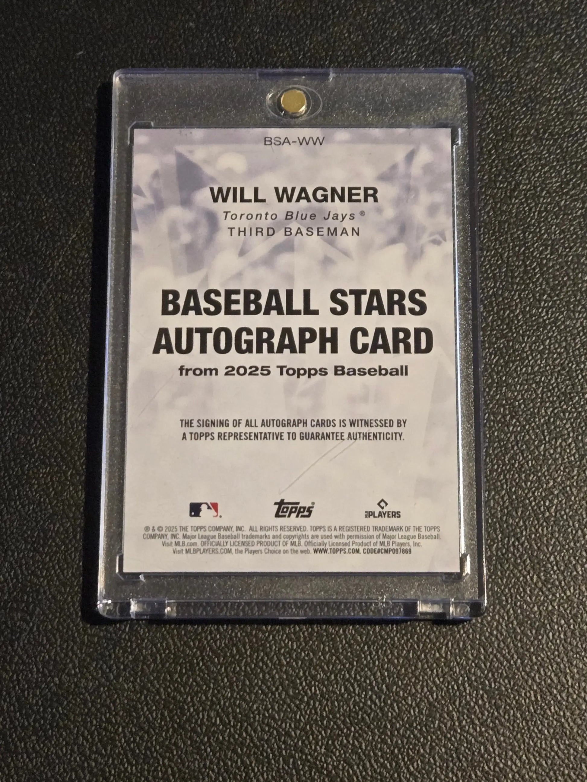 2025 Topps #BSA-WW Will Wagner Baseball Stars Autographs (Series One) - Baseball Card