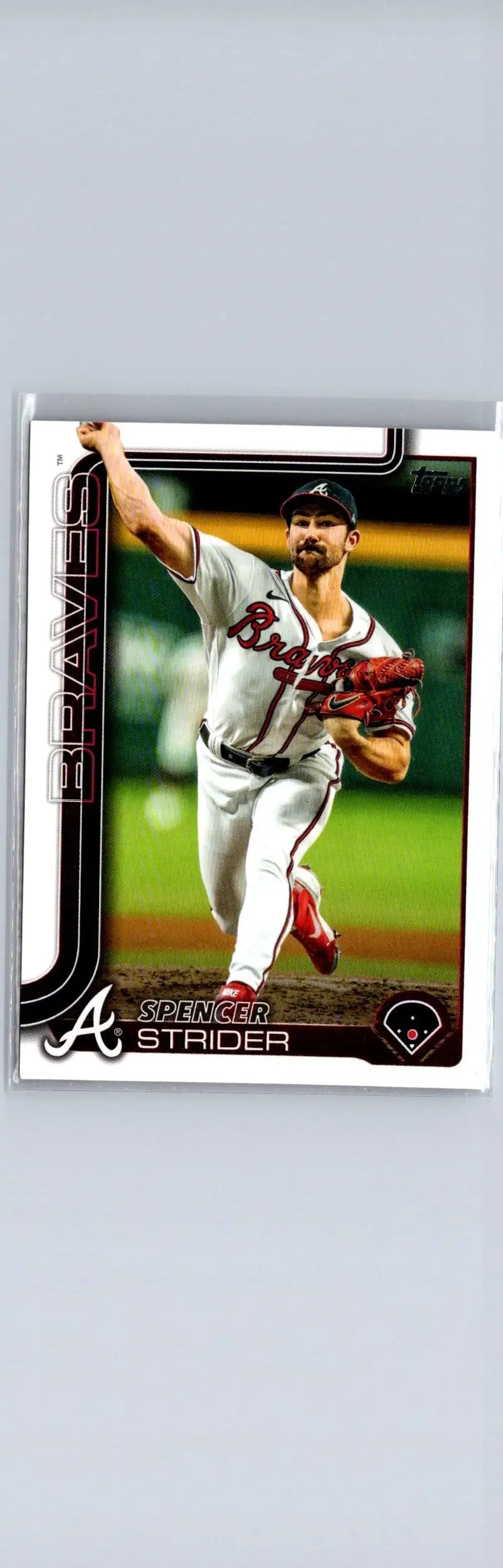 2025 Topps Spencer Strider companion card from Series Two, featuring Spencer Strider baseball card