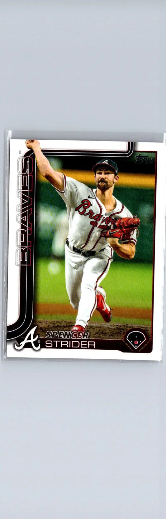 2025 Topps Spencer Strider companion card from Series Two, featuring Spencer Strider baseball card