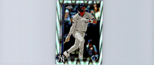 2025 Topps Chrome Jazz Chisholm Jr Raywave Refractors baseball trading card