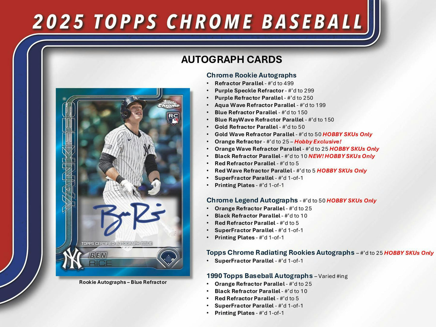 2025 Topps Chrome Baseball Hobby Box | Columbia Sports Cards & More