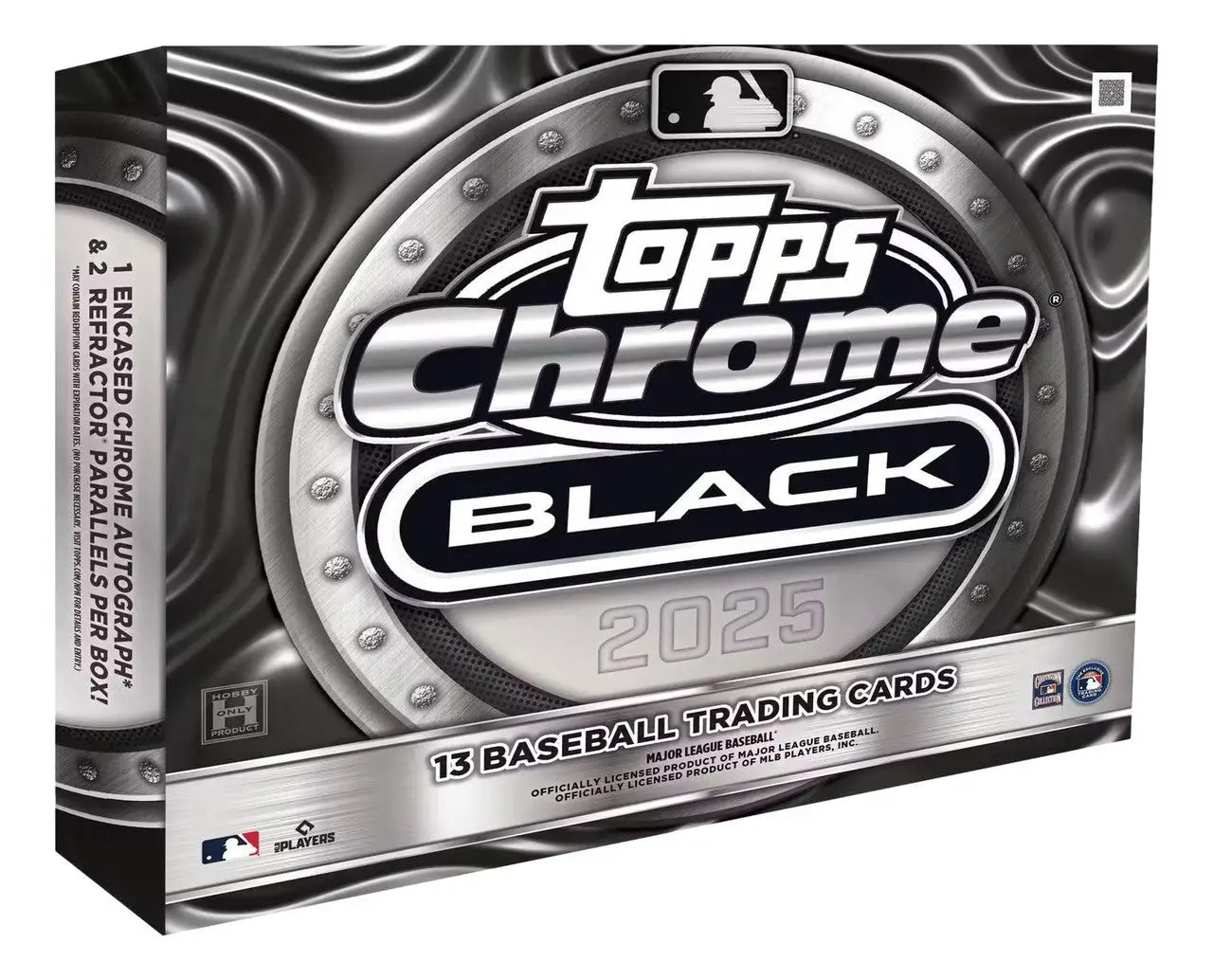 2025 Topps Chrome Black Baseball Box showcasing premium Topps Chrome Black cards