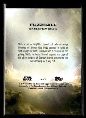 2025 Topps Chrome Sapphire Edition Star Wars #117 Fuzzball Debut