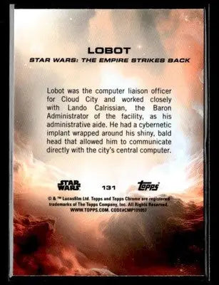 2025 Topps Chrome Sapphire Edition Star Wars #131 Lobot