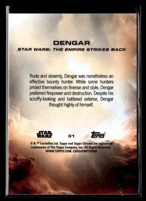 2025 Topps Chrome Sapphire Edition Star Wars #31 Dengar