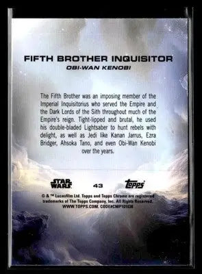 2025 Topps Chrome Sapphire Edition Star Wars #43 Fifth Brother Inquisitor