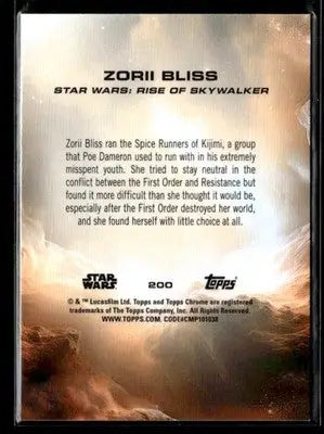 2025 Topps Chrome Star Wars #200 Zorii Bliss