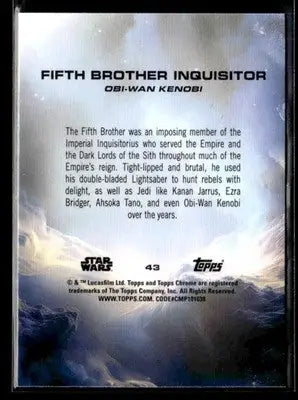 2025 Topps Chrome Star Wars #43 Fifth Brother Inquisitor
