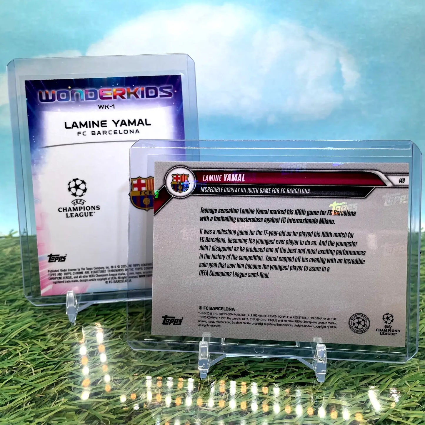 2025 Topps Chrome Soccer Trading Cards featuring Lamine Yamal Wonderkids FC Barcelona