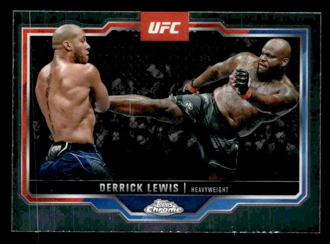 UFC trading card featuring Derrick Lewis from 2025 Topps Chrome UFC collection