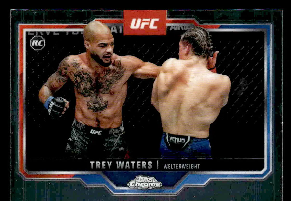 UFC Trey Waters trading card from 2025 Topps Chrome UFC collection