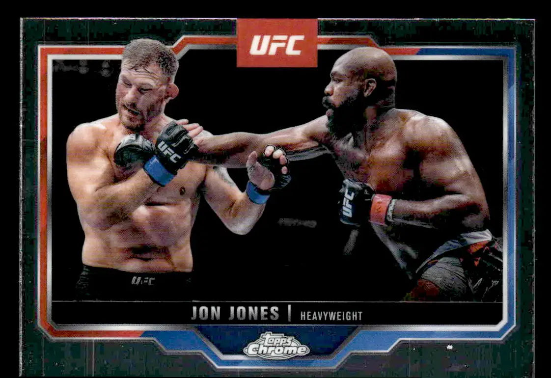 UFC trading card featuring Jon Jones from 2025 Topps Chrome UFC #83