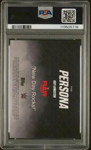 Graded Kofi Kingston Topps Chrome WWE Persona wrestling card in PSA 10 Gem Mint condition