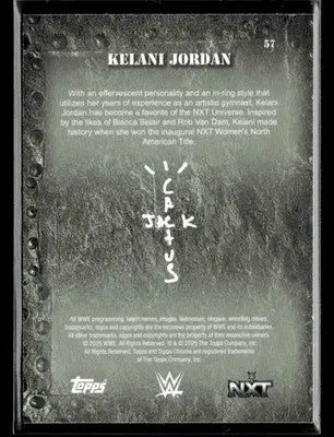 2025 Topps Chrome WWE x Cactus Jack #57 Kelani Jordan