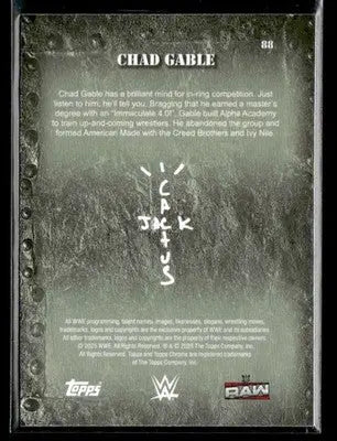 2025 Topps Chrome WWE x Cactus Jack #88 Chad Gable