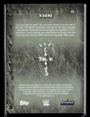 2025 Topps Chrome WWE x Cactus Jack #92 Naomi