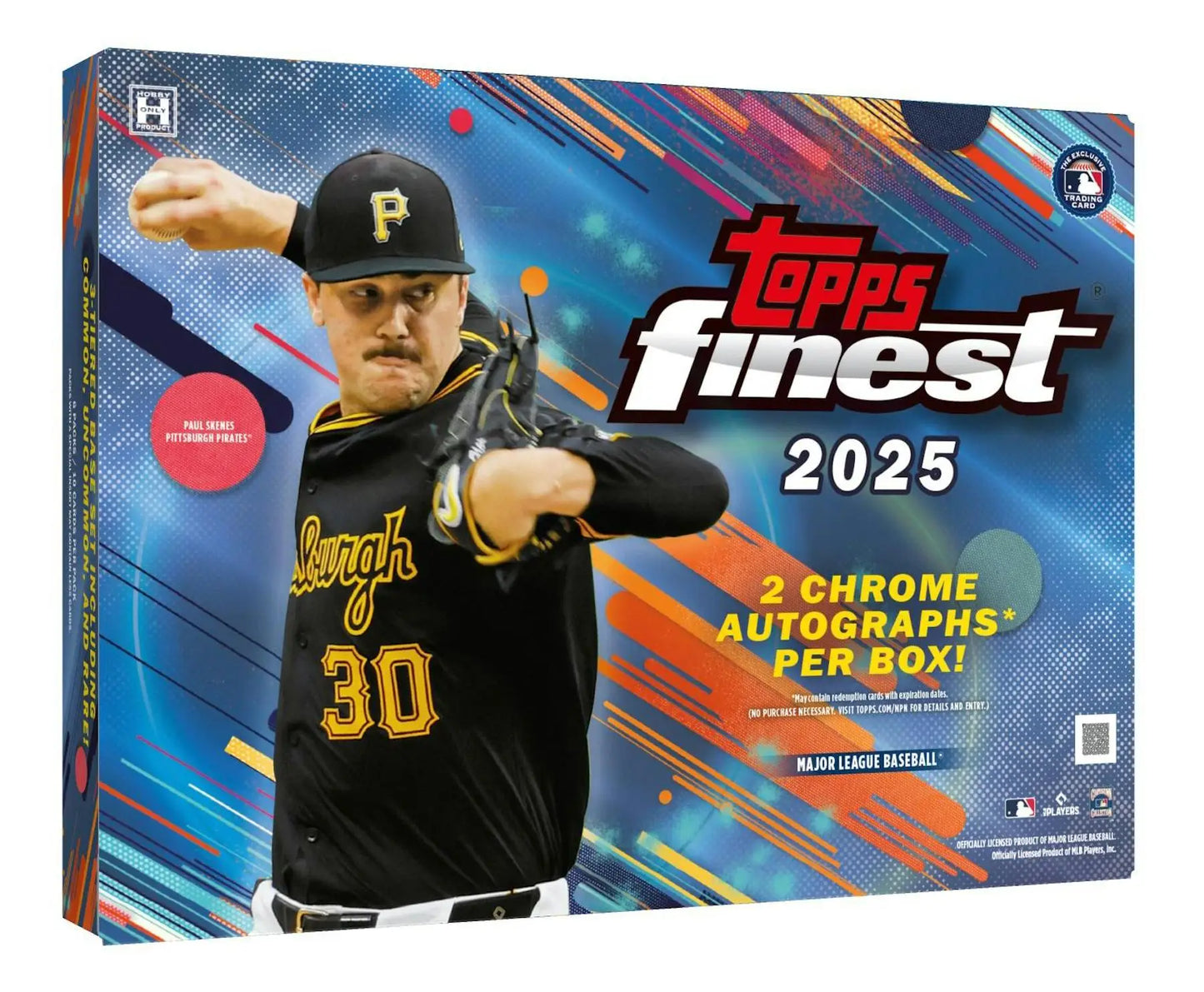 Sealed 2025 Topps Finest baseball hobby box with base card x-fractors and five base cards
