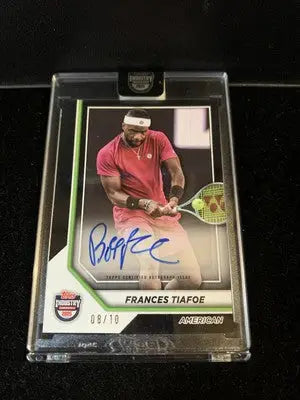 Frances Tiafoe autographed tennis card from 2025 Topps Industry Conference auto /10