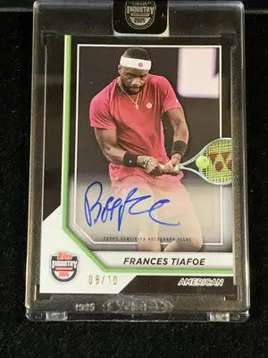 Frances Tiafoe autographed trading card from 2025 Topps Industry Conference auto /10