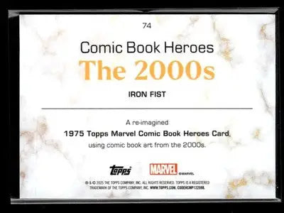 2025 Topps Marvel 1975 Golden Anniv #74 Iron Fist Gold Mini-Diamonds #192/199