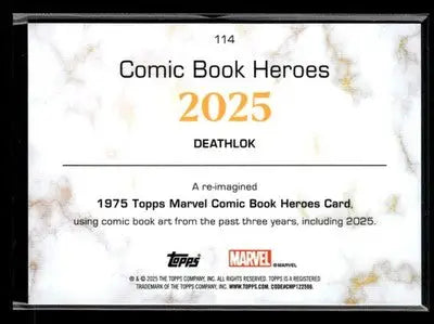 2025 Topps Marvel 1975 Golden Anniversary #114 Deathlok Gold Raywave #047/150