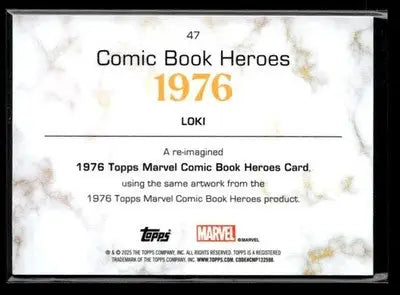 2025 Topps Marvel 1975 Golden Anniversary #47 Loki Gold Atomic #083/125