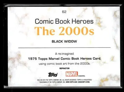2025 Topps Marvel 1975 Golden Anniversary #62 Black Widow Refractor