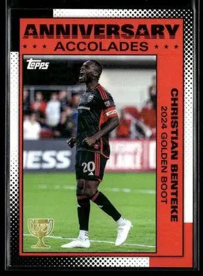 Sports trading card featuring Christian Benteke from 2025 Topps MLS 30th Anniv Collection