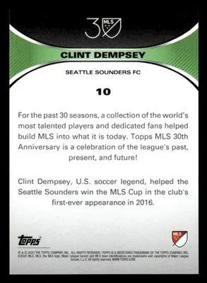 2025 Topps MLS 30th Anniversary Collection #10 Clint Dempsey
