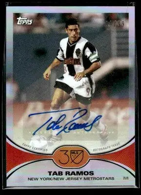 Topps MLS 30th Anniversary Collection Tab Ramos Autographs Silver card alt text