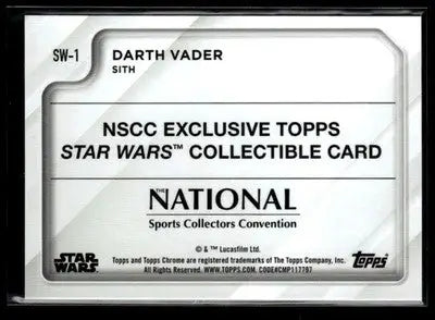 2025 Topps NSCC Exclusive #SW-1 Darth Vader Refractor - Trading Card