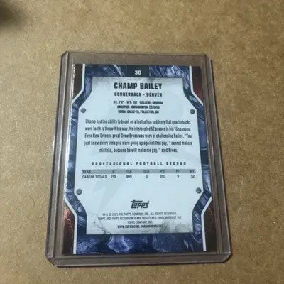 Champ Bailey football card from 2025 Topps Resurgence Champ series featuring Refractor/249
